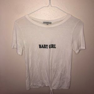 baby girl white tee